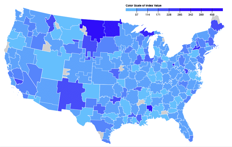 Audience insights: Heat map of Modelo audience