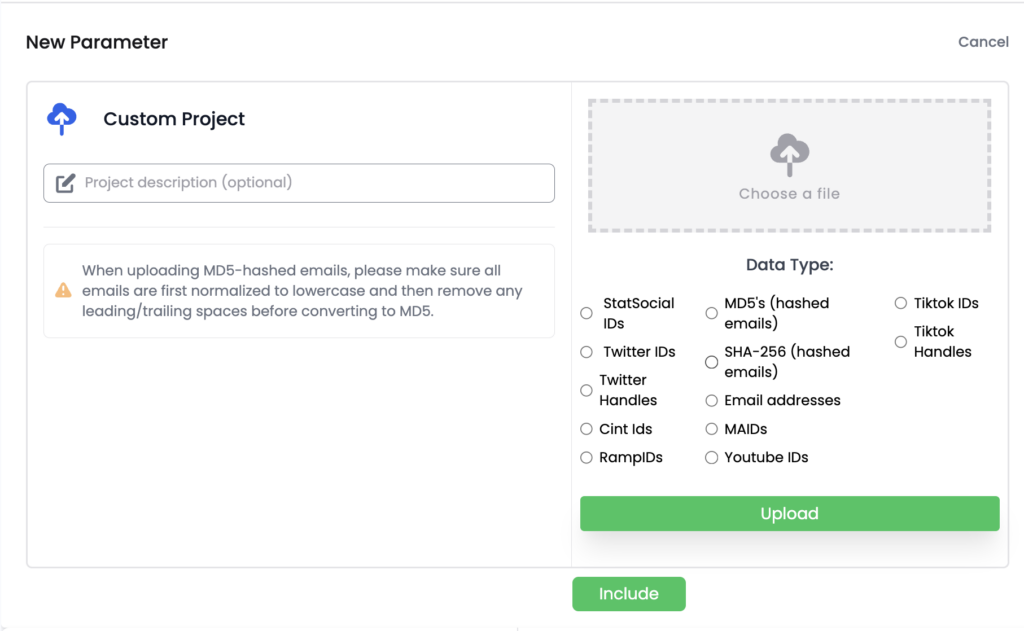 Statsocial Custom Audience Upload